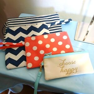Set of Stylish Patterned Cosmetic Pouches